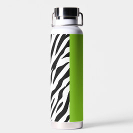 Leopardrucke, Zebra Print, Tierdruck, grün Trinkflasche