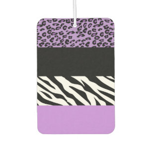 Leopardrucke, Zebra Print, Tierdruck, Lila Autolufterfrischer