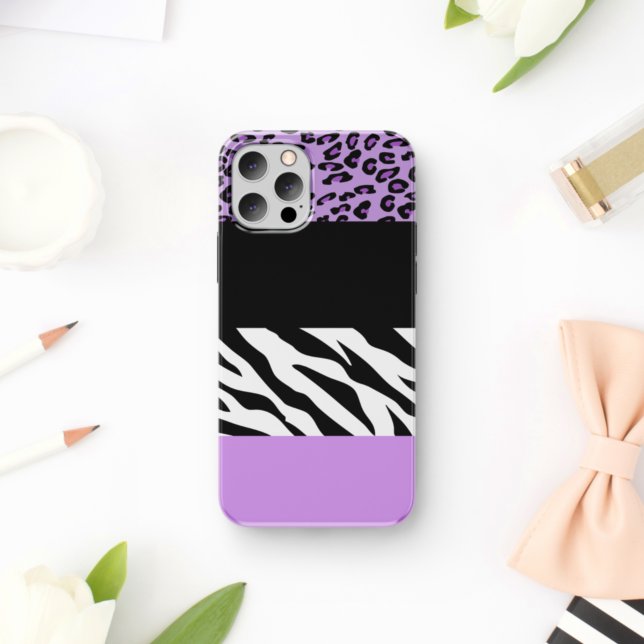Leopardrucke, Zebra Print, Tierdruck, Lila Case-Mate iPhone Hülle (Von Creator hochgeladen)