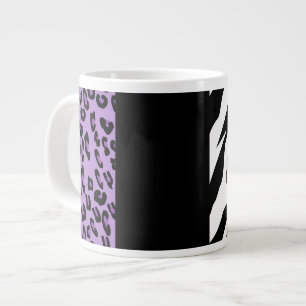 Leopardrucke, Zebra Print, Tierdruck, Lila Jumbo-Tasse