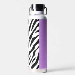 Leopardrucke, Zebra Print, Tierdruck, Lila Trinkflasche