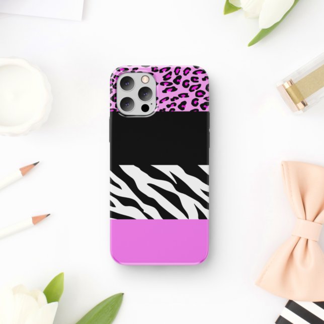Leopardrucke, Zebra Print, Tierdruck, Rosa Case-Mate iPhone Hülle (Von Creator hochgeladen)