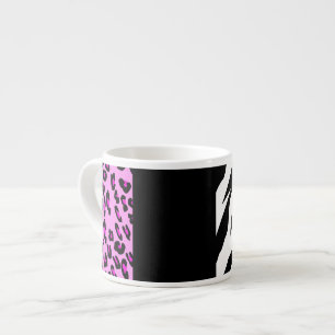 Leopardrucke, Zebra Print, Tierdruck, Rosa Espressotasse