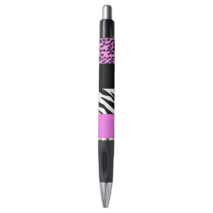 Leopardrucke, Zebra Print, Tierdruck, Rosa Kugelschreiber