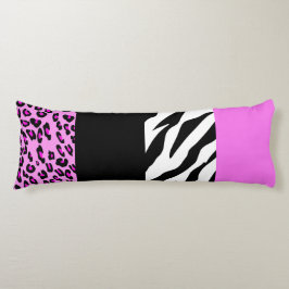 Leopardrucke, Zebra Print, Tierdruck, Rosa Seitenschläferkissen