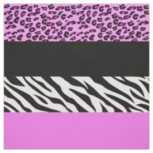 Leopardrucke, Zebra Print, Tierdruck, Rosa Stoff