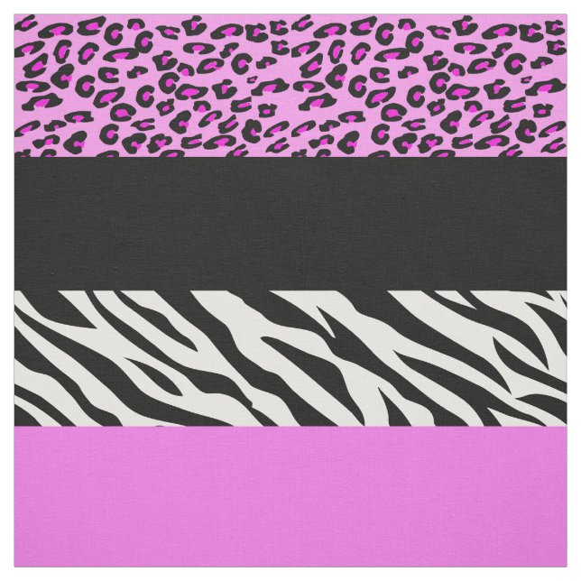 Leopardrucke, Zebra Print, Tierdruck, Rosa Stoff (Muster)