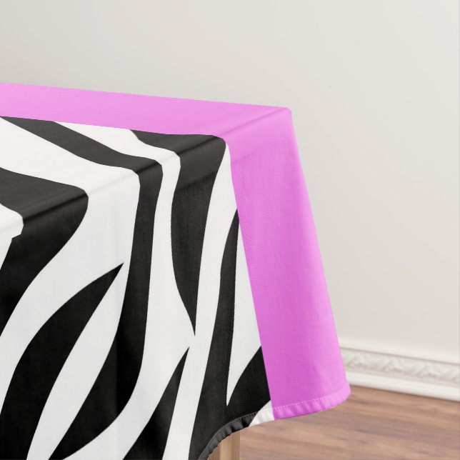 Leopardrucke, Zebra Print, Tierdruck, Rosa Tischdecke (Beispiel)