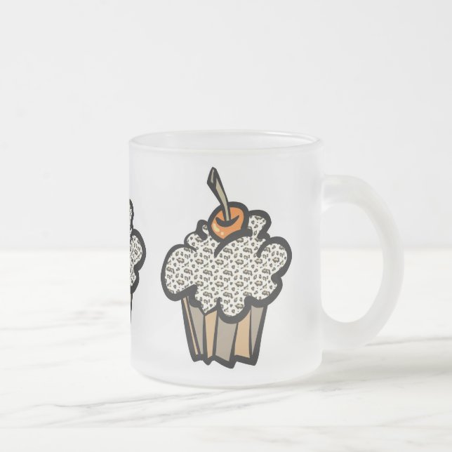 Leopardruckkuchen Mattglastasse (Rechts)