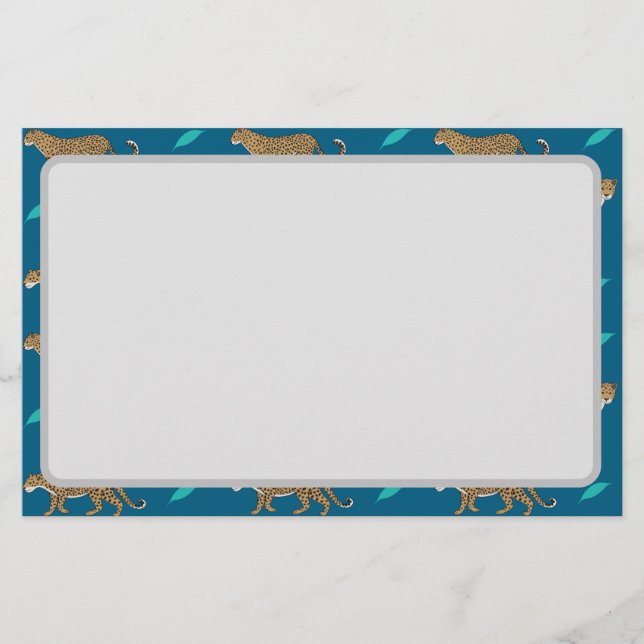 Leopards Briefpapier (Vorderseite)