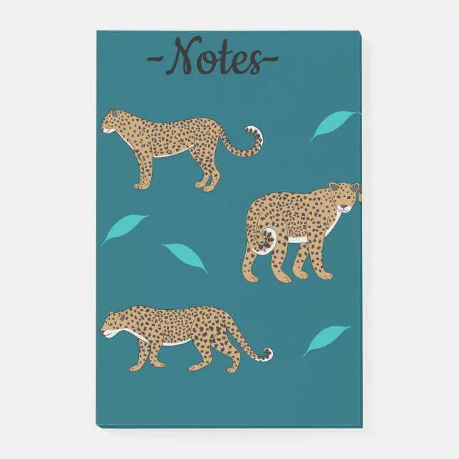 Leopards Post-it Klebezettel (Vorderseite)