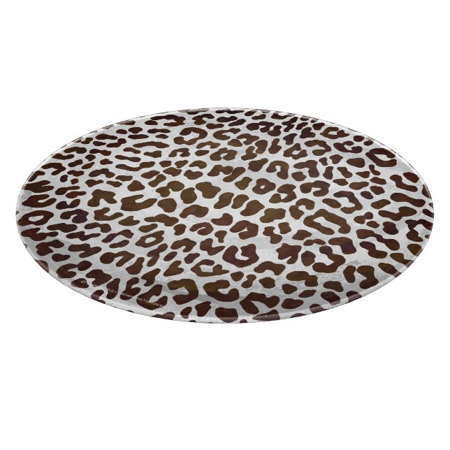 Leopardschokolade Schneidebrett (Ecke)