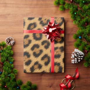 Leopardtextur Fell Haut Leder Tierdruck Muster Geschenkpapier
