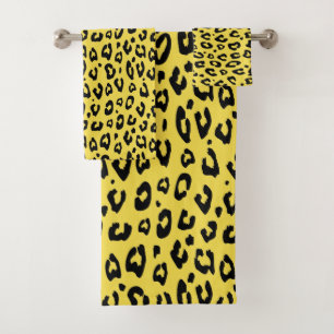 Leopardtierdruckmusterbadezimmer-Tuch-Set Badhandtuch Set