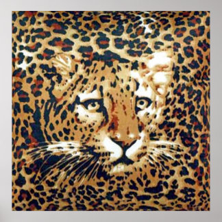 Leoparfarbe Poster