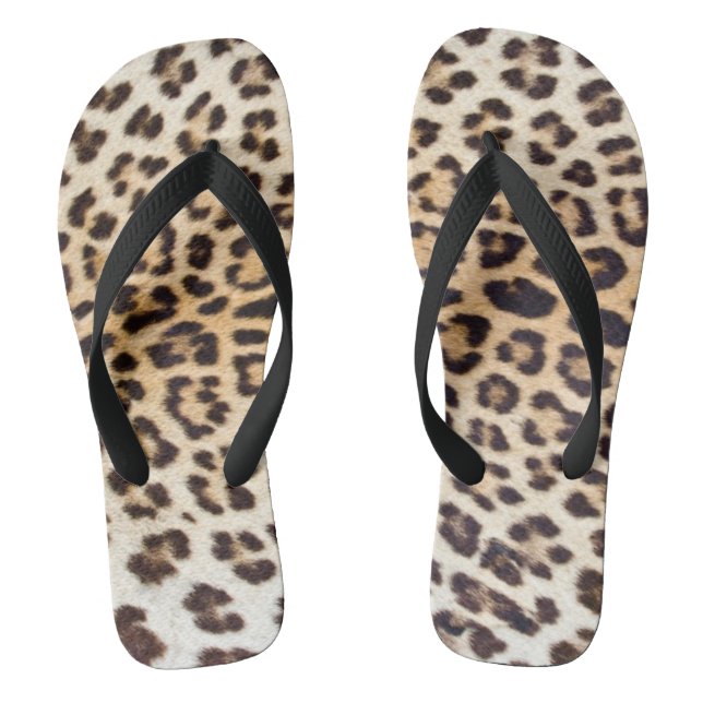 Leoparhaar Flip Flops (Fußbett)