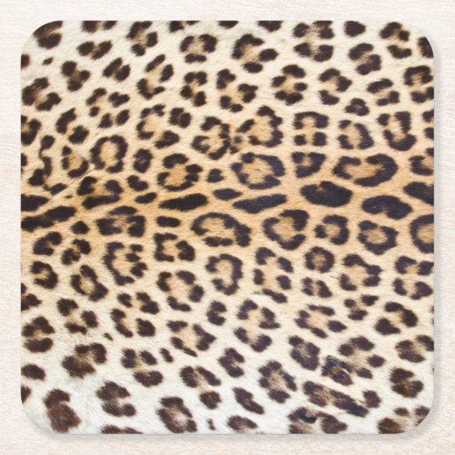 Leoparhaar Rechteckiger Pappuntersetzer (Vorderseite)