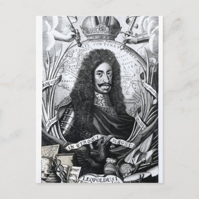 Leopold I. , König von Ungarn und Heiliger Römer Postkarte (Vorderseite)