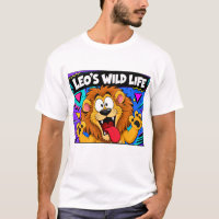 Leo's wilde Lebenslustige Cartoon-Löwe Retro-90er-