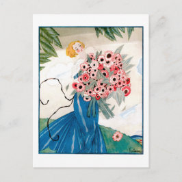 Lepape Art Deco Mode Illustration Sommer Postkarte