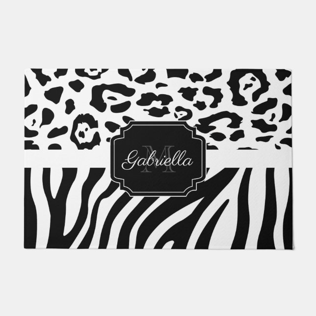 Lepard Print / Zebra Print Fußmatte (Vorderseite)