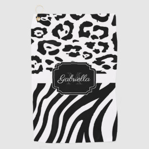 Lepard Print / Zebra Print Golfhandtuch
