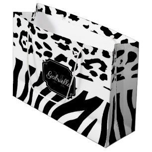 Lepard Print / Zebra Print Große Geschenktüte