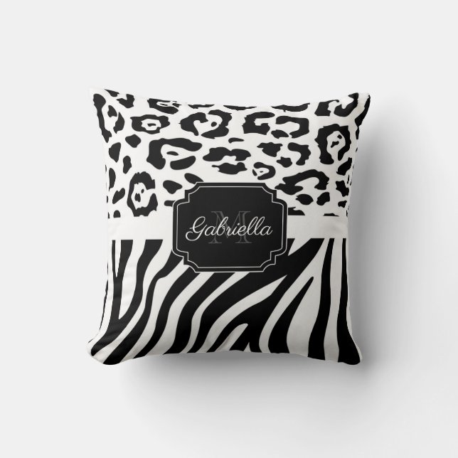 Lepard Print / Zebra Print Kissen (Vorderseite)