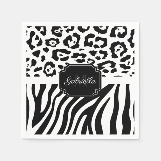 Lepard Print / Zebra Print Serviette (Vorderseite)