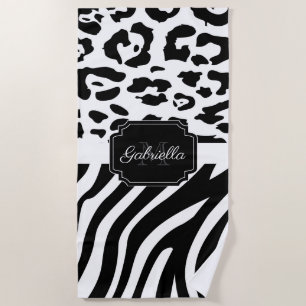 Lepard Print / Zebra Print Strandtuch