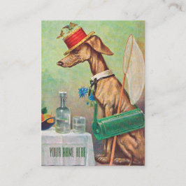 Lepidopterist/Hundesitter-Vintage Geschäfts-Karte Visitenkarte