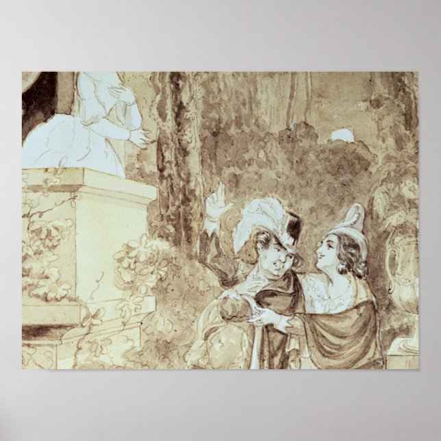 Leporello Serenading Elvira in guise Giovanni Poster (Vorne)