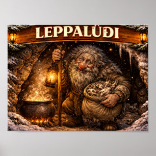Leppaludi Isländischer Yule-Lad Poster