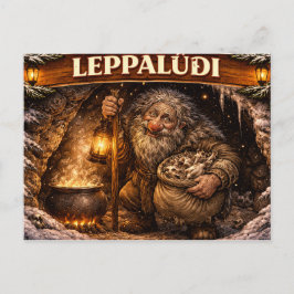 Leppaludi Isländischer Yule-Lad Postkarte