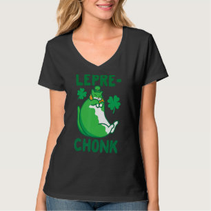 Lepre Chonk Cat St Patricks Day Leprechaun Shamroc T-Shirt