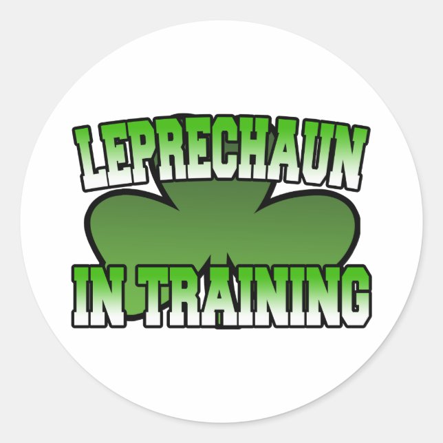 Leprechaun auf Schulungsaufkleber Runder Aufkleber (Vorderseite)