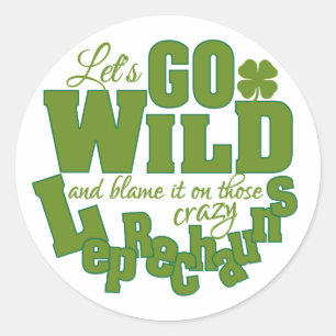 Leprechaun-Aufkleber Runder Aufkleber