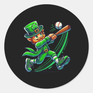 Leprechaun Baseball St Patricks Day Boys Men Costu Runder Aufkleber