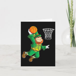 Leprechaun Bysketbyll Dunk St Patricks Day Boys Me Karte