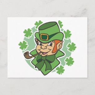 Leprechaun Cartoon St. Patrick's Day Postkarte