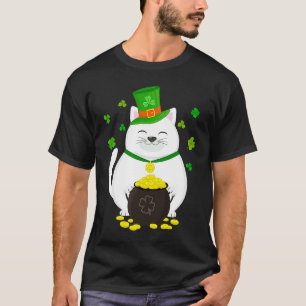 Leprechaun Cat St Patricks Day Graphic T-Shirt