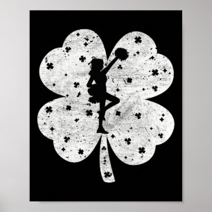 Leprechaun Cheerleader St Patricks Tag Glücklicher Poster