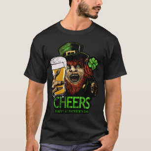 Leprechaun Cheers - St. Patrick's Day Horror Bier T-Shirt