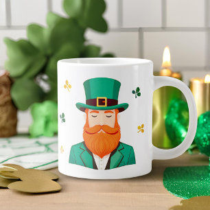 Leprechaun Clover Kleeblatt Patricks Day Jumbo-Tasse