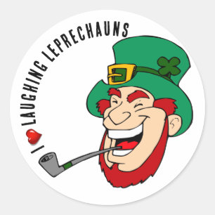Leprechaun Day Runder Aufkleber