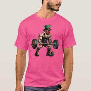 Leprechaun Deadlift Fitness Weightlift St Patri T-Shirt