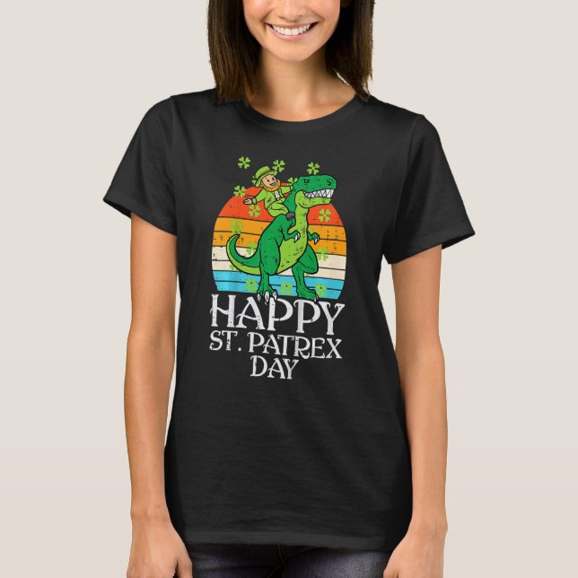 Leprechaun Dino Happy St Patrex Patricks Day Toddl T-Shirt (Vorderseite)
