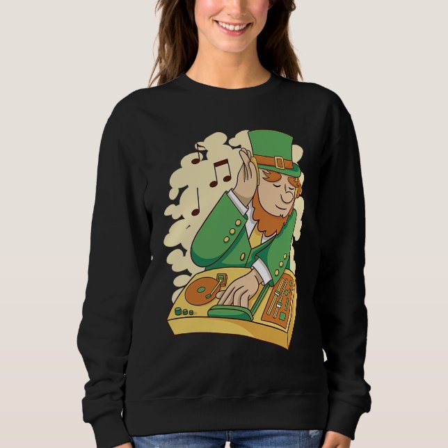 Leprechaun DJ St Patrick's Day Sweatshirt (Vorderseite)