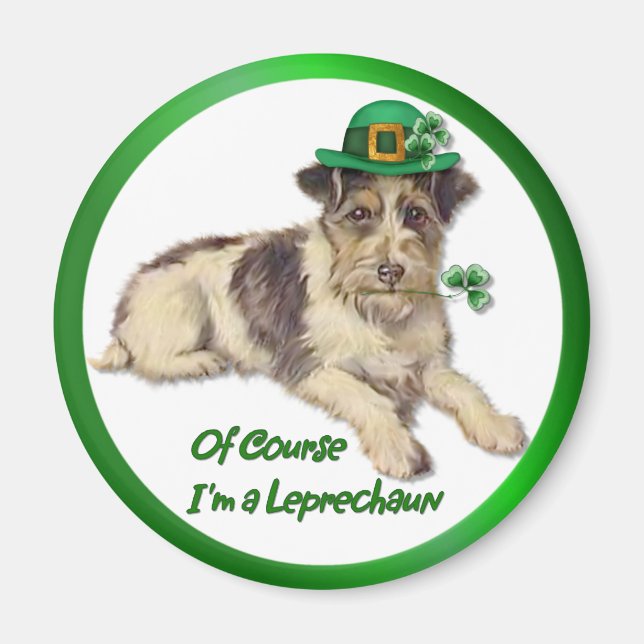 Leprechaun Dog Magnet (Vorne)