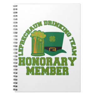 Leprechaun Drink Team Custom-Notebook Notizblock